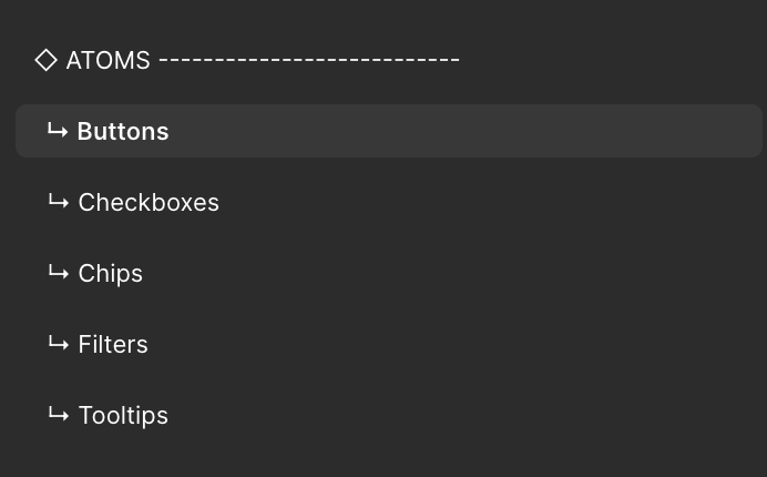 Primer ejemplo de la visualización de los componentes en Figma